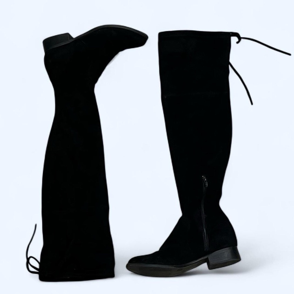 American Eagle Outfitters Women’s Size 7 Black Suede Over the Knee Sock Boots